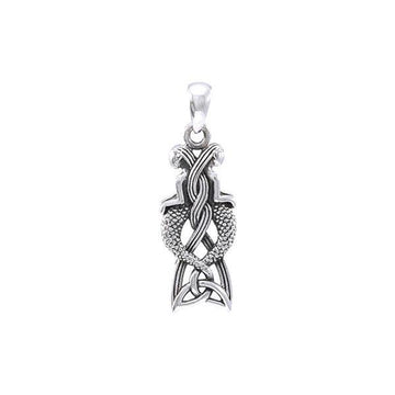 Celtic Mermaid Goddess Sterling Silver Pendant TPD4153 - Jewelry